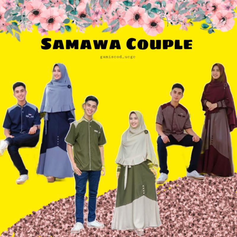 Jual COD GAMIS COUPLE TERLARIS SAMAWA CP DAPAT GAMIS HIJAB KEMEJA