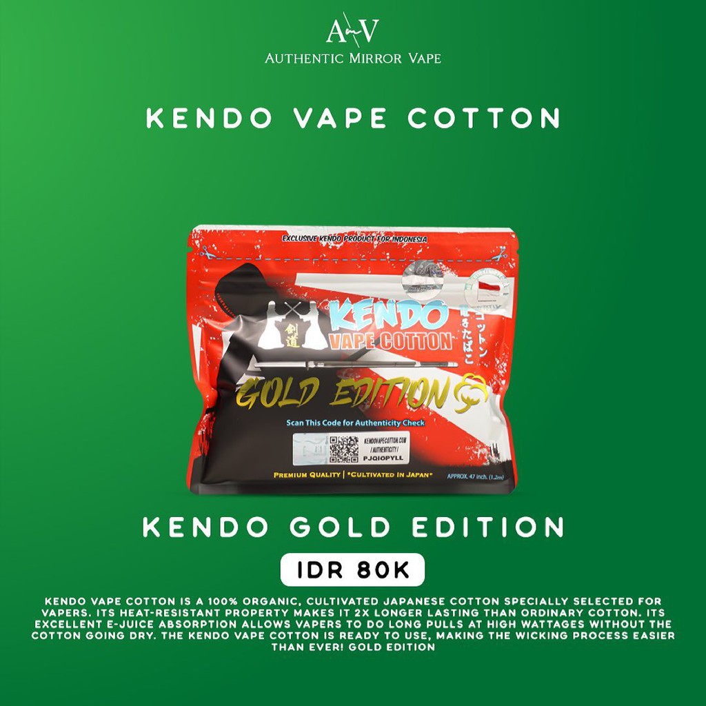 Jual Kendo Gold Cotton Authentic By Kendo Vape Cotton Ct