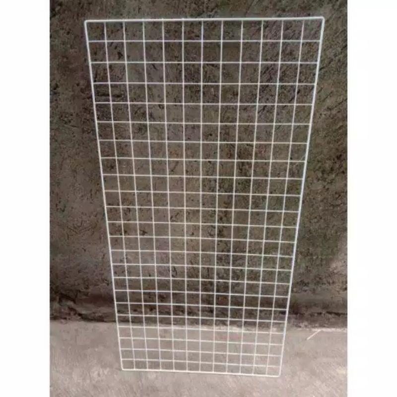 Jual Ram Kawat Putih Grid Wall Foto Ram Putih Dus Display Aksesoris Hp