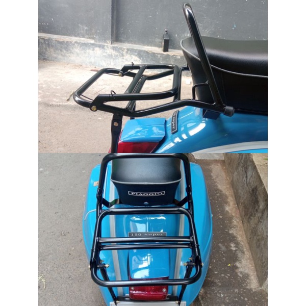 Jual Backrack Madrid Hitam Vespa Super Sprint Px Excel Spartan