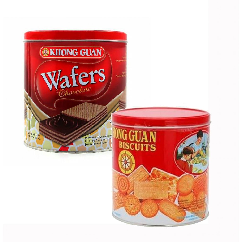 Jual Khong Guan Biskuit Kaleng Merah Gr Wafer Choco Gr