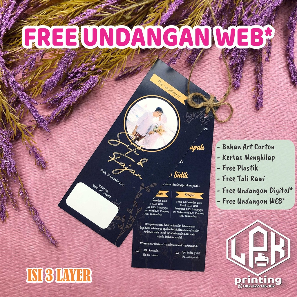 Jual Undangan Pernikahan Murah Hang Tag Unik Elegan Dan Mewah Bahan