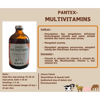 Jual Pantex Multivitamin Ml Larutan Injeksi Ternak Shopee Indonesia