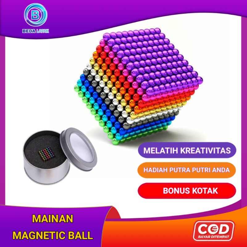 Jual Mainan Bola Magnet Magnetic Ball Toys 216 PCS 3mm NEOCUBE Shopee