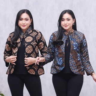 Jual Bolero Batik Motif Bolak Balik Cardigan Lengan Panjang Cewek Bahan