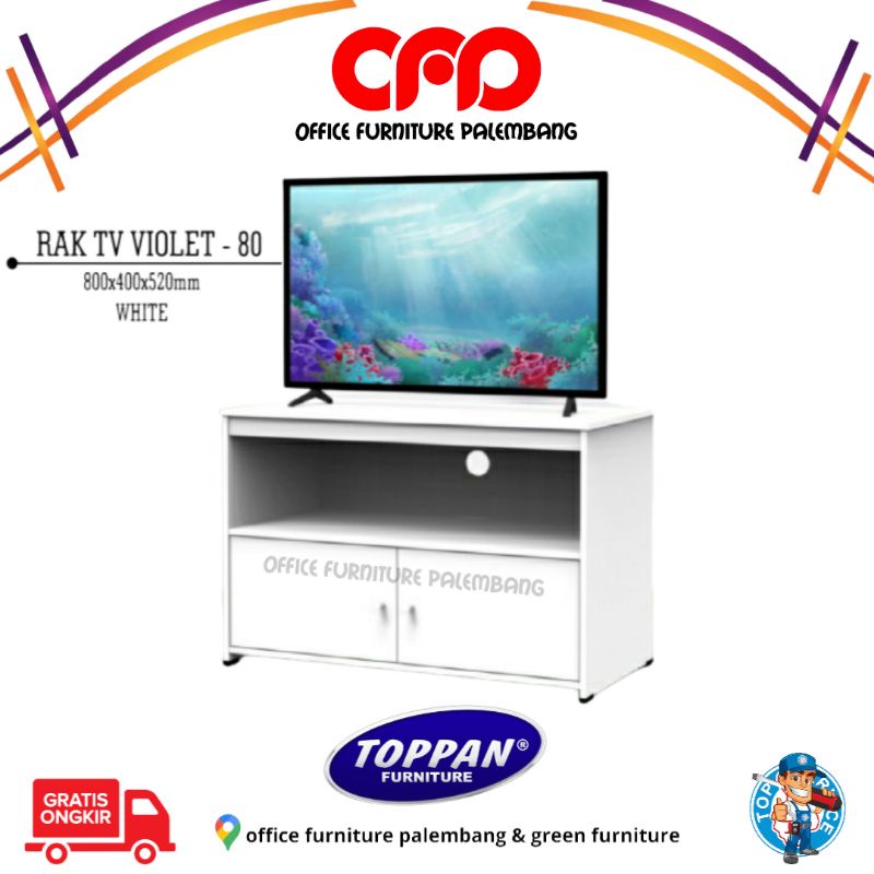 Jual Meja Tv Toppan Rtv Violet Rak Tv Putih Buffet Tv Minimalis