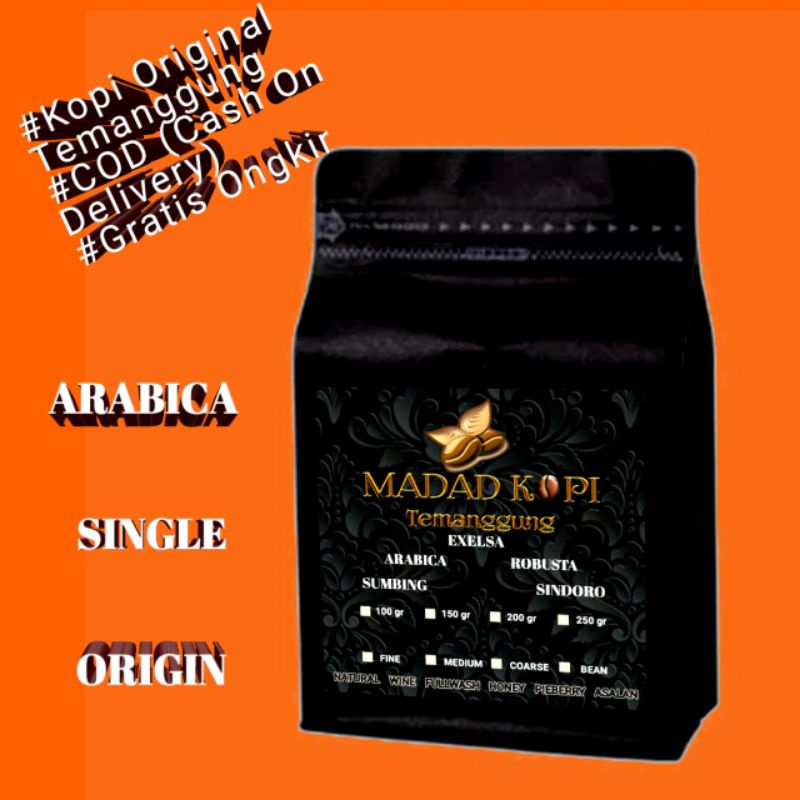 Jual Arabika Temanggung Kopi Petik Merah Giling Halus Natural Proses