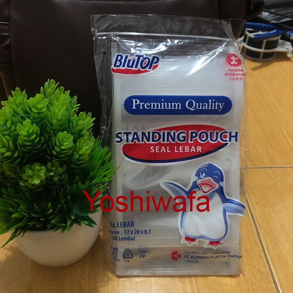 Jual Standing Pouch Double Seal Plastik OPP Blutop 12x20 Murah Shopee