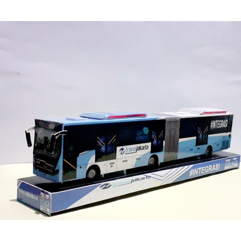 Jual Miniatur Papercraft Bus Transjakarta Gandeng Scania Shopee Indonesia