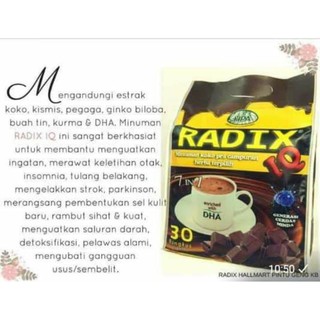 Jual KOPI RADIX IQ HPA 30 SACHET Shopee Indonesia