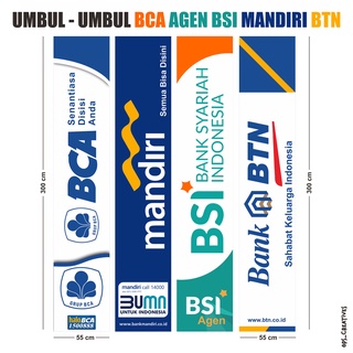 Jual Umbul Umbul Agen Bank Bni Mandiri Bri Brilink Bca Bsi Btn Spanduk