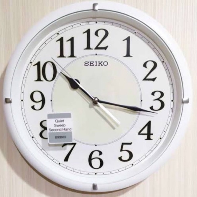 Jual Jam Dinding SEIKO CLOCK QXA734 White Mat Quiet Sweep Luminous