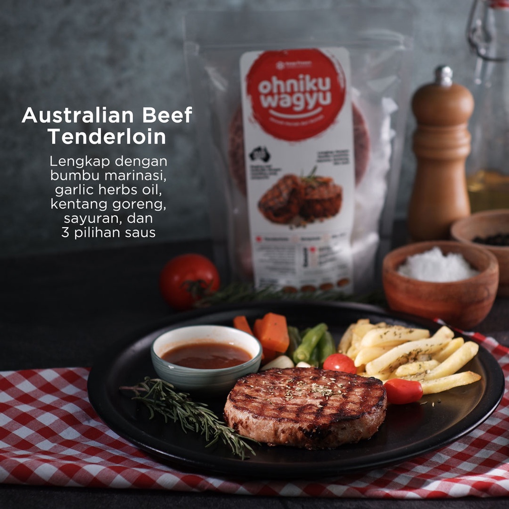 Jual Ohniku Wagyu Tenderloin Australian Beef Paket Steak Lengkap Dalam