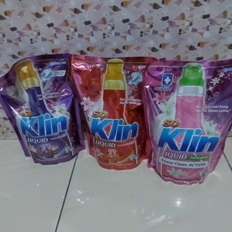 Jual So Klin Liquid Detergent Cair Konsentrat Ml Shopee Indonesia