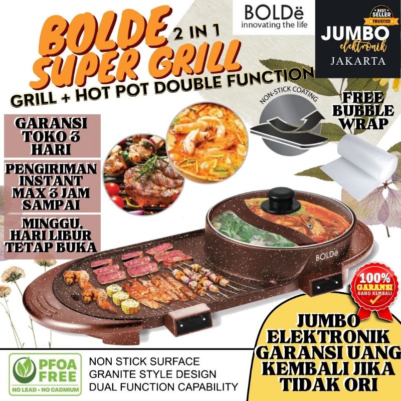 Jual Bolde Grill Pan Bolde Hot Pot Double Function Bolde Super Grill