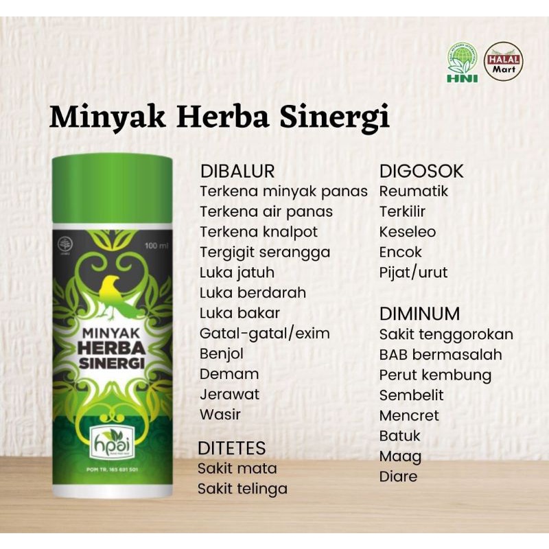 Jual MINYAK HERBA SINERGI HPAI Minyak Ajaib Shopee Indonesia