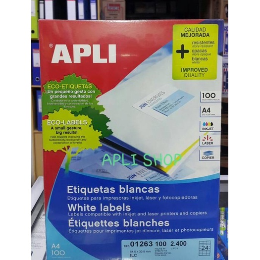 Jual Stikerku Apli Computer Label A4 01263 Sticker Putih Shopee Indonesia