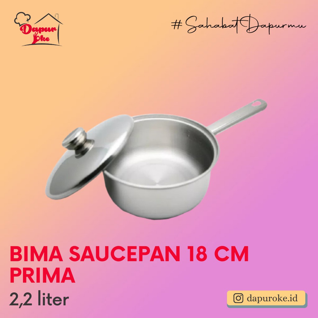 Jual Bima Saucepan 18 Cm Prima Panci Susu Stainless Shopee Indonesia