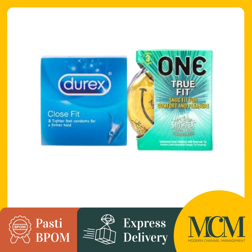 Jual Kondom Durex Close Fit Isi 3 Pcs Kondom ONE True Fit Isi 3 Pcs