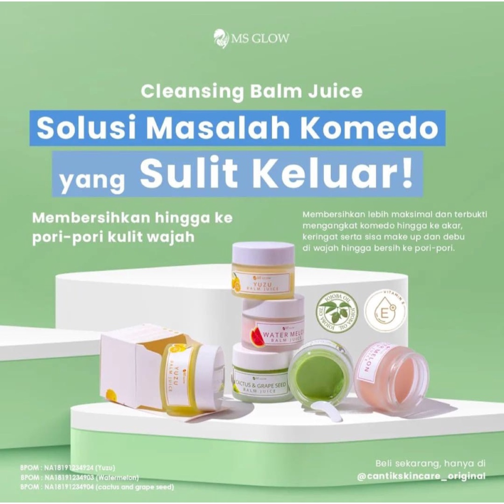 Jual Ms Glow Cleansing Balm Juice FREE MASKER Shopee Indonesia