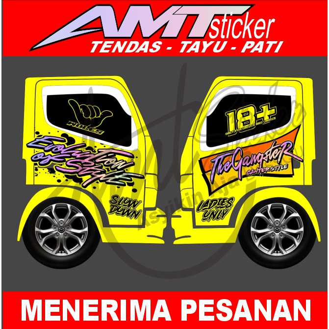 Jual Terbaru Sticker Decal Cutting Pintu Samping Truk Hologram Stiker