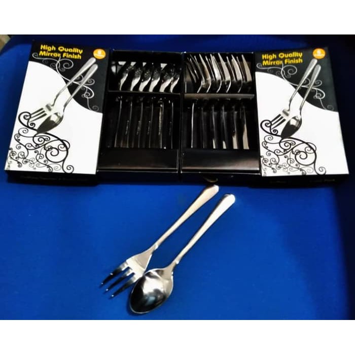 Jual Set Sendok Garpu Kecil Sendok Teh Mirror Finish Stainless Tebal