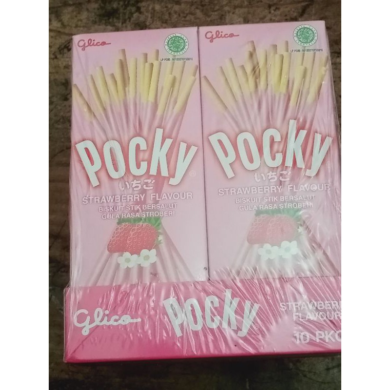 Jual Pocky Glico Coklat Strawberry Per Pak Isi Bungkus Shopee