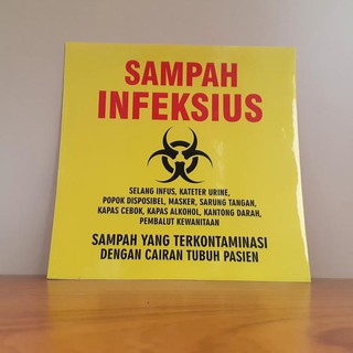 Jual Stiker Sampah Infeksius Non Infeksius Infeksius Cuci Gudang