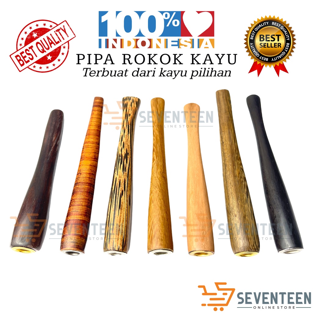 Jual SEVENTEEN ONCE PIPA ROKOK KAYU NATURAL PIPA ROKOK BAHAN KAYU