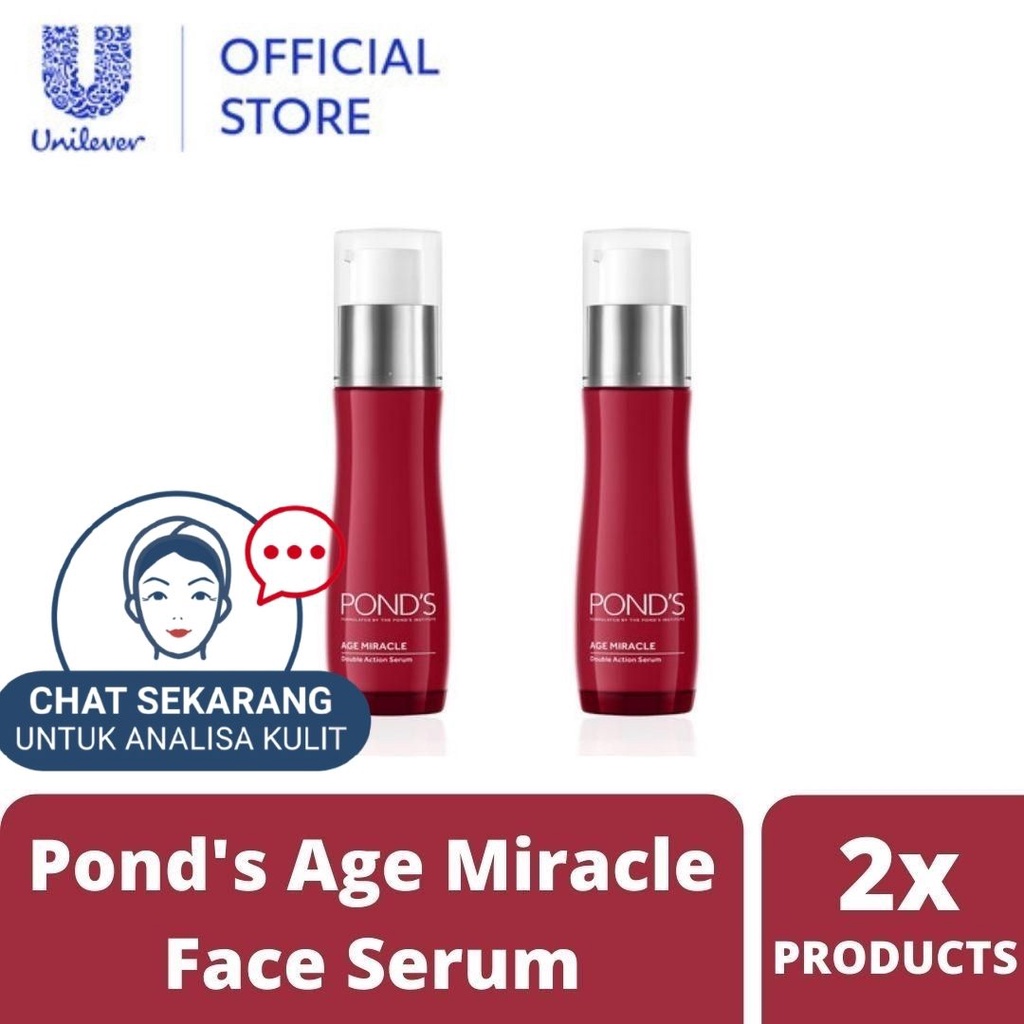 Jual Ponds Age Miracle Double Action Face Serum Wajah Youthful Glow 2 X