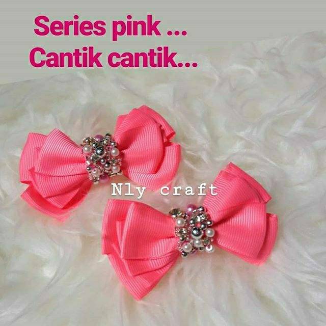 Jual Ribbon Pearl Bisa Pilih Jepit Headband Atau Karet Rambut