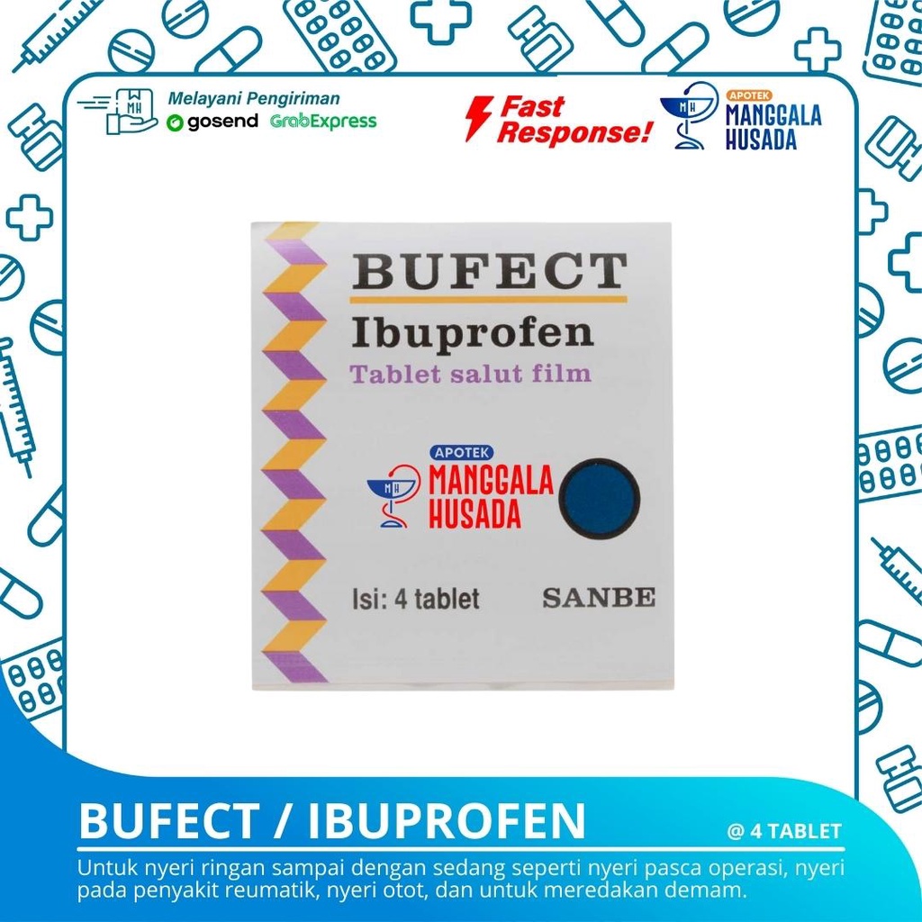 Jual Bufect Ibuprofen Per Strip Tablet Shopee Indonesia