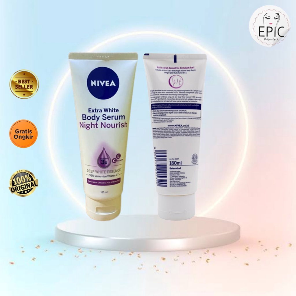 Jual Nivea Extra White Body Serum Ml Night Nourish Epic Kosmetik