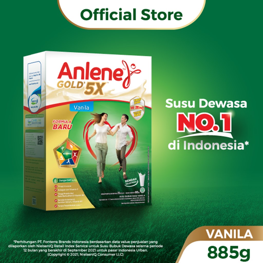 Jual Anlene Gold X Susu Bubuk Dewasa Vanila G Nutrisi Tinggi