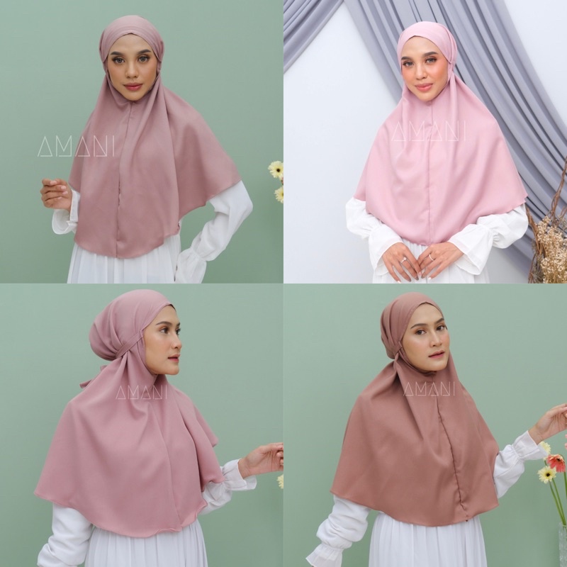 Jual New Bergo Instant Amani Jilbab Hijab Instan Warna Nude Mocca