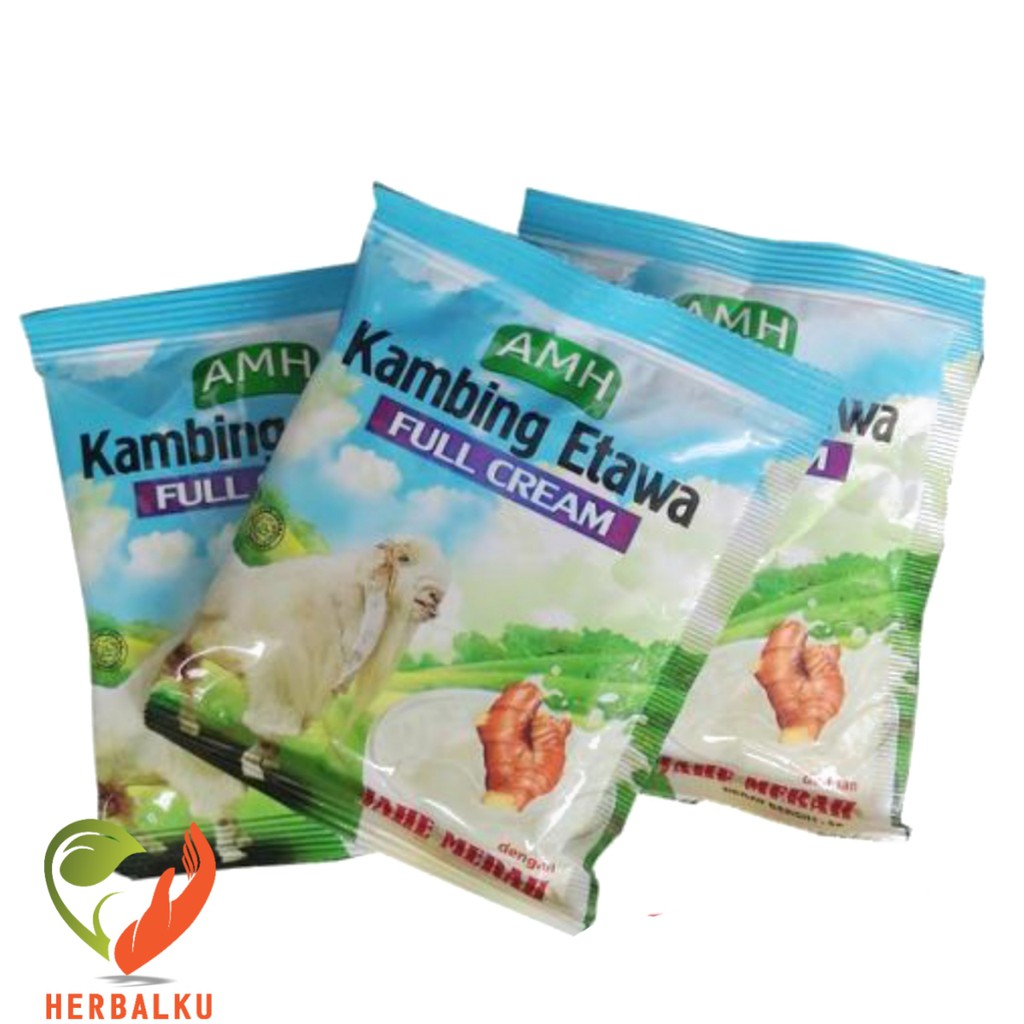 Jual Susu Kambing Etawa FULL CREAM PLU JAHE MERAH AMH PER SACHET