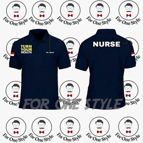 Jual Polo Shirt Nurse Turn Your Health Nama Bisa Request Polo Profesi