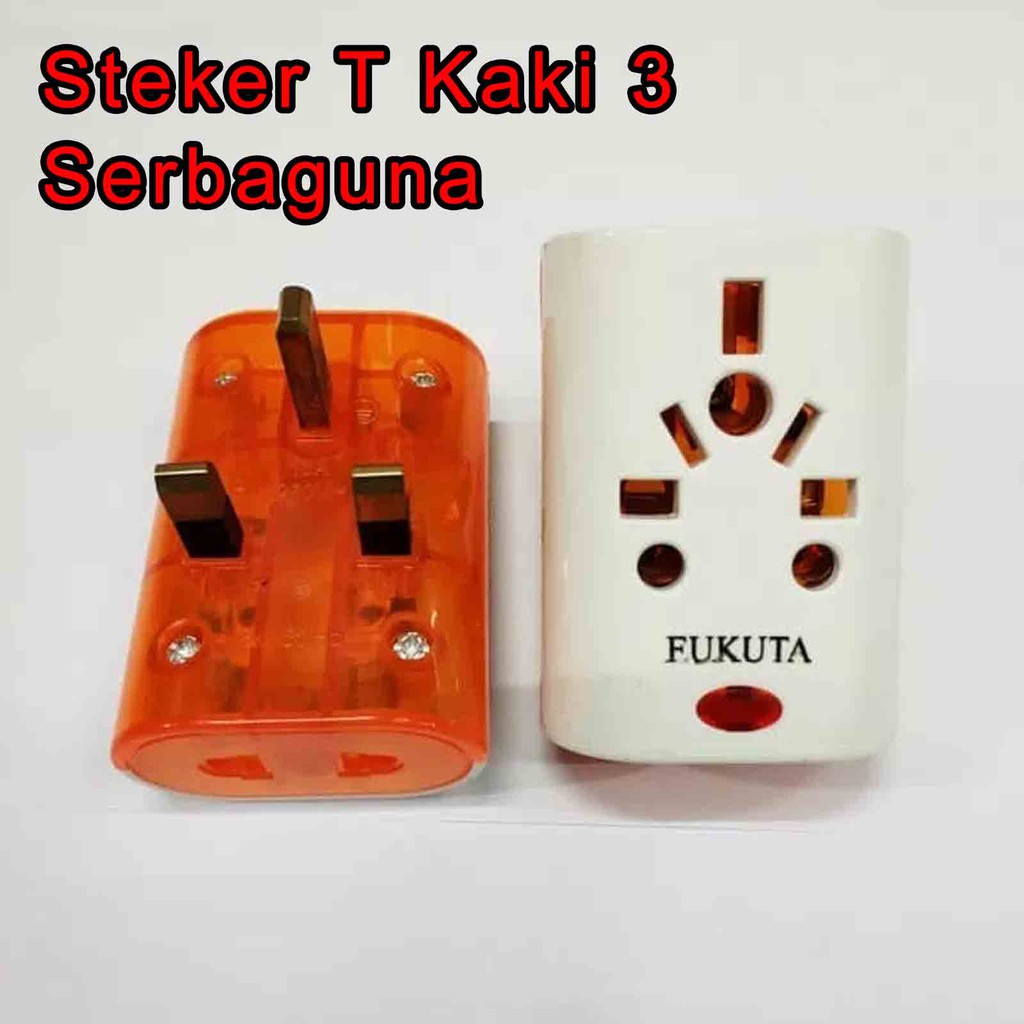 Jual Steker Over Steker Colokan T Universal Kaki 3 13A 250V FUKUTA