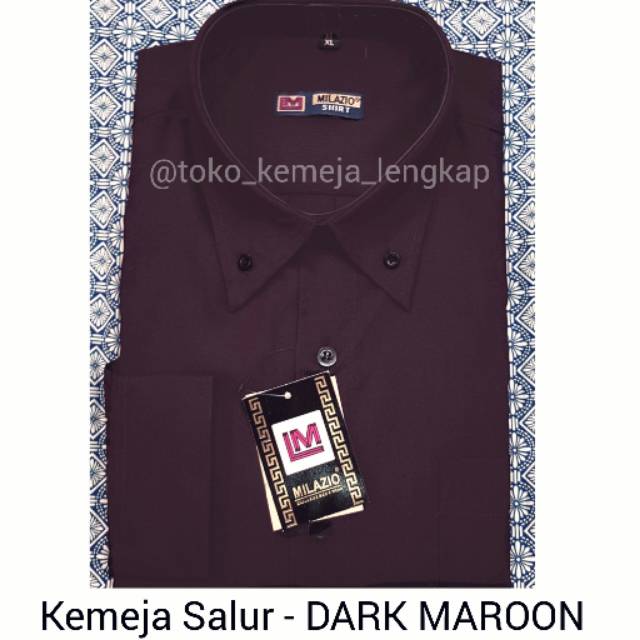 Jual Kemeja Salur Streamy Garis Garis Vertikal Warna Merah Maroon Gelap