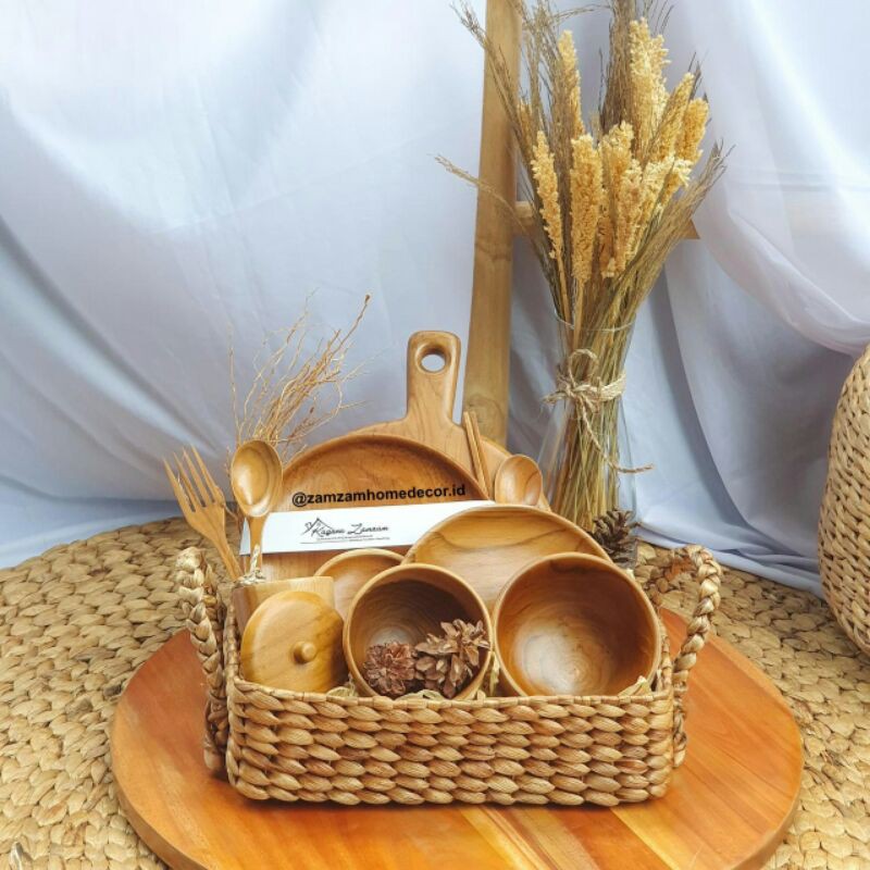 Jual Hampers Kayu Jati Alat Makan Kayu Hampers Lebaran Hampers