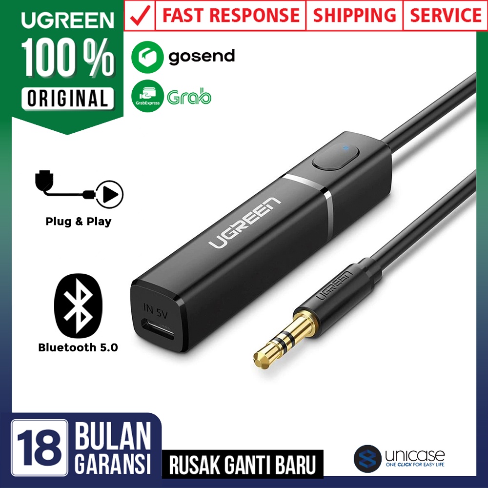 Jual Audio Adapter Bluetooth 5 0 Aptx UGREEN Wireless Transmitter 3 5mm