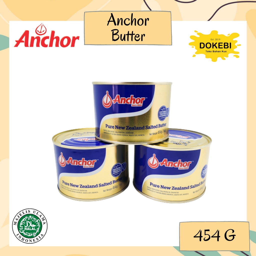 Jual Anchor Pure New Zealand Salted Butter 454 Gr Shopee Indonesia