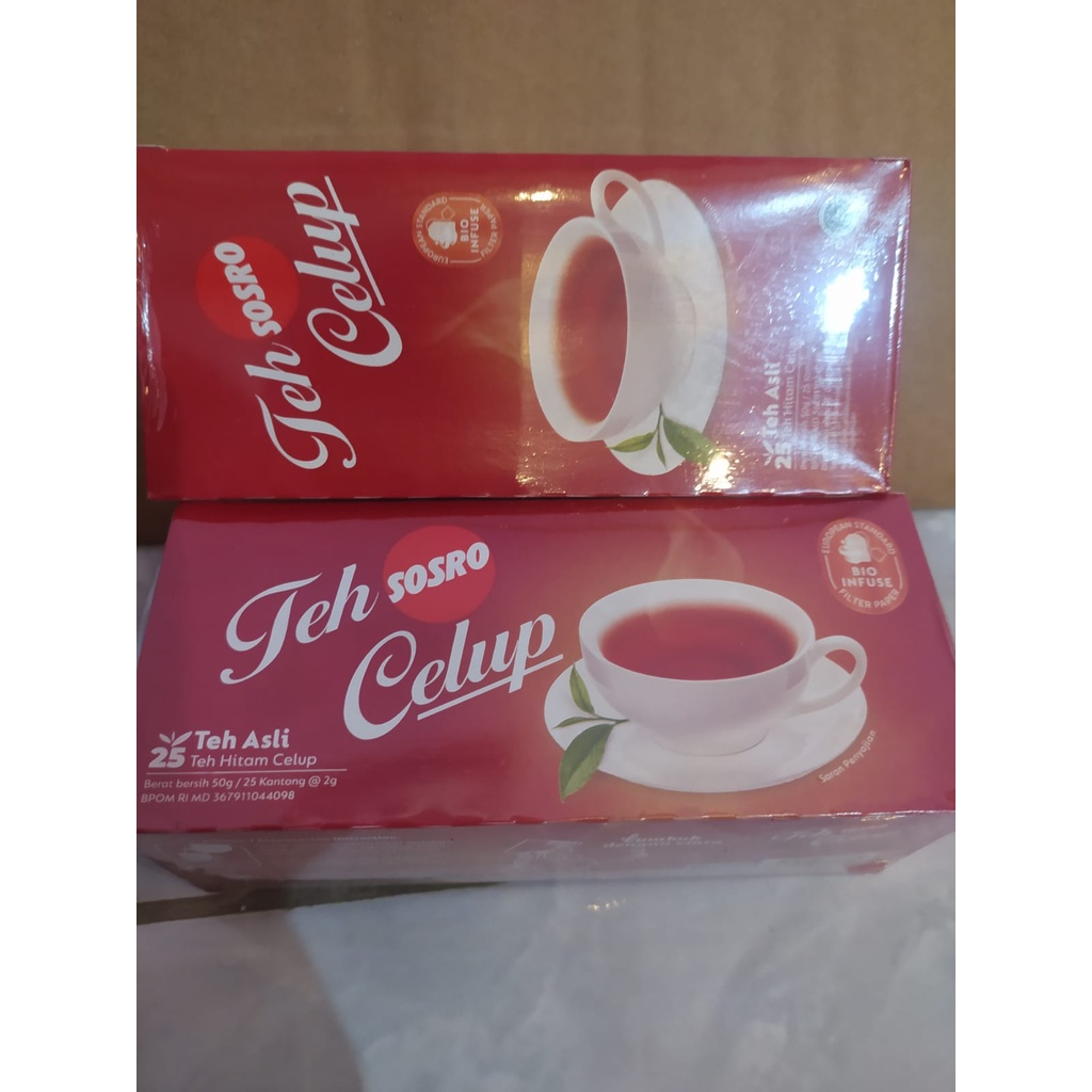 Jual Teh Celup Sosro Black Tea Kotak Isi 25 X 2 Gram Shopee Indonesia