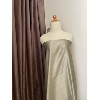 Jual Bahan Kain Satin Bridal Duchess Dutchess Warna Sage Green Bahan