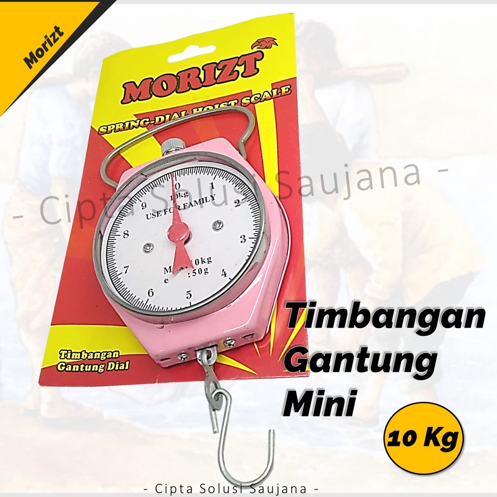 Jual MINI 10 KG TIMBANGAN GANTUNG MANUAL MODEL JARUM JAM ANALOG BODI