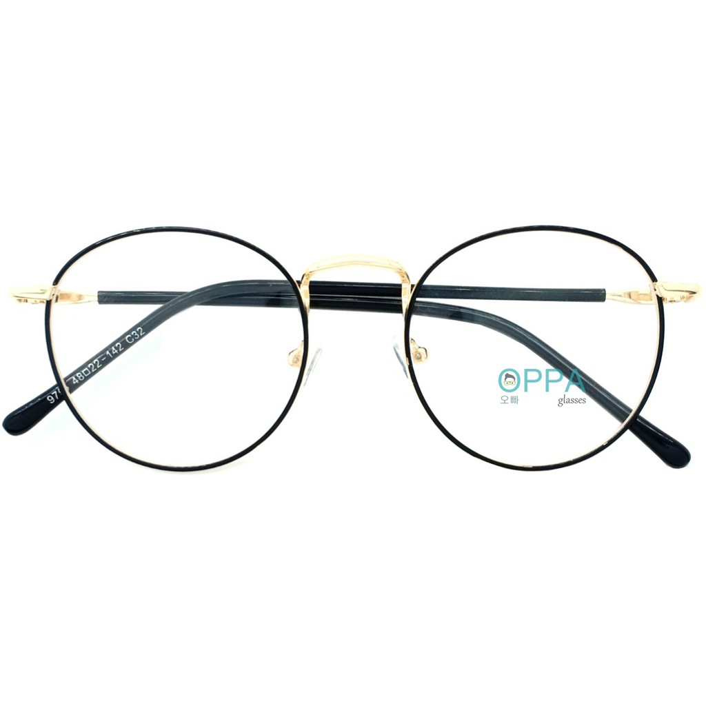 Jual Frame Kacamata Korea Pria Wanita Oppaglasses OP02 BLGD Hitam Gold