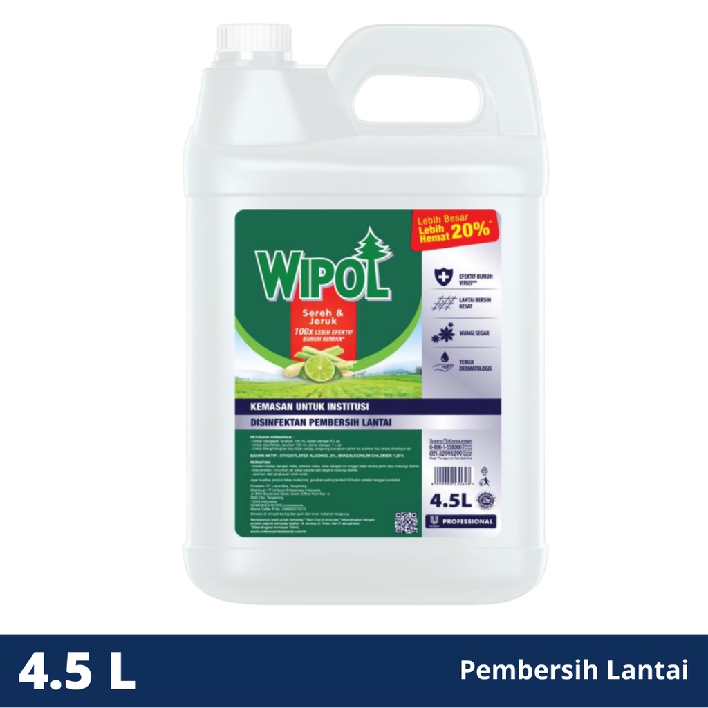 Jual Wipol Professional Jeruk Sereh 5 Liter Shopee Indonesia