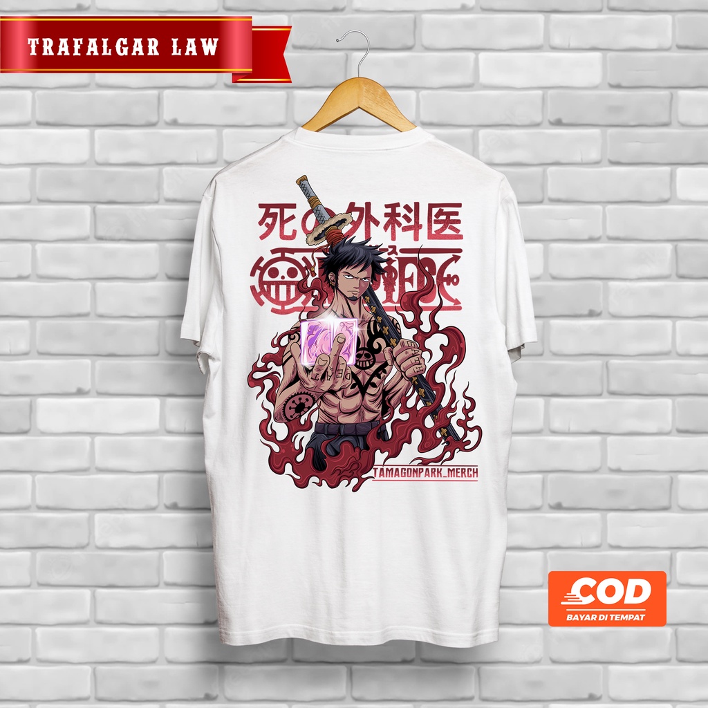 Jual KAOS BAJU TRAFALGAR D WATER LAW ONE PIECE TAMAGON PARK