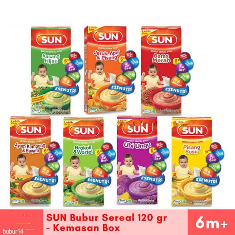 Jual SUN BUBUR BAYI 6 SEREAL SUSU 120GR Shopee Indonesia