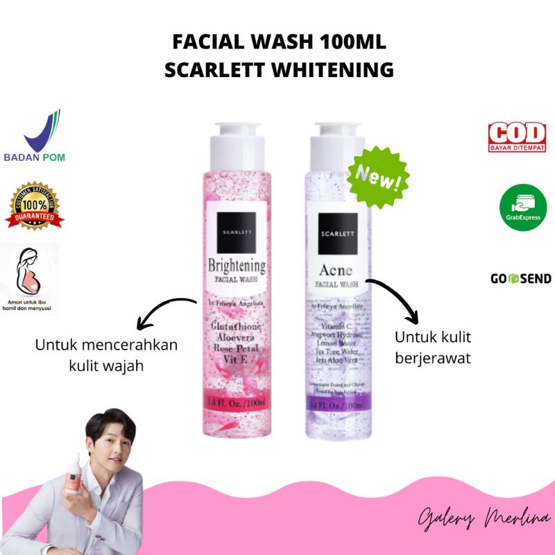 Jual Scarlett Whitening Facial Wash Sabun Wajah Scarlett Whitening